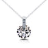 Floating Round Moissanite Solitaire Necklace 1 CTW 14k White Gold